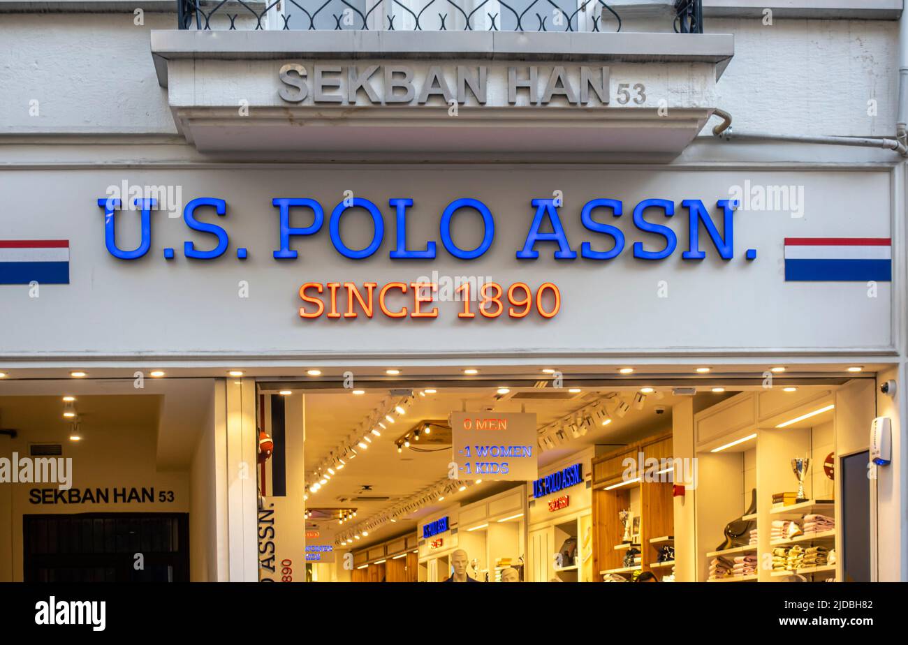 U.S. Polo Assl. - Negozio di abbigliamento a Istanbul, Turchia Foto Stock