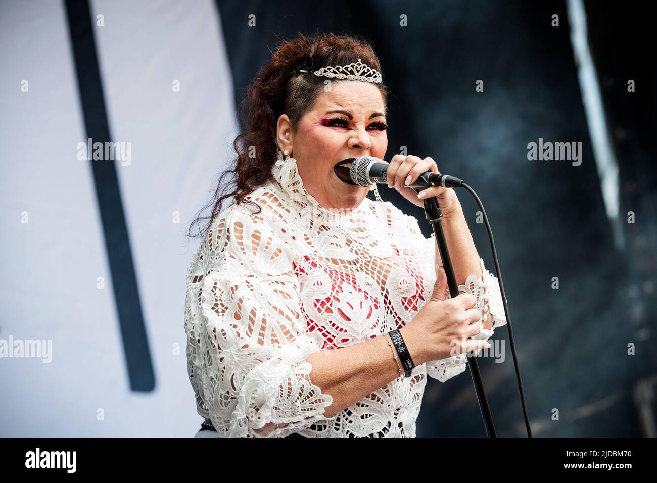 Copenaghen, Danimarca. 18th, giugno 2022. La band hard rock svedese Nerved suona un concerto dal vivo durante il festival danese dei metalli pesanti Copenhell 2022 a Copenaghen. (Photo credit: Gonzales Photo - Christian Hjorth) Foto Stock