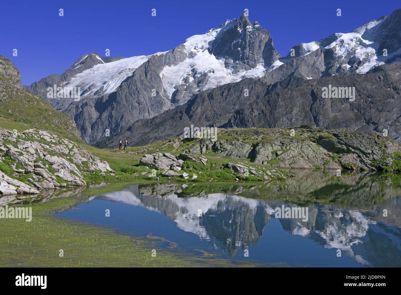 Francia, Hautes-Alpes la grave, Massif de la Meije, Lerie lago Foto Stock