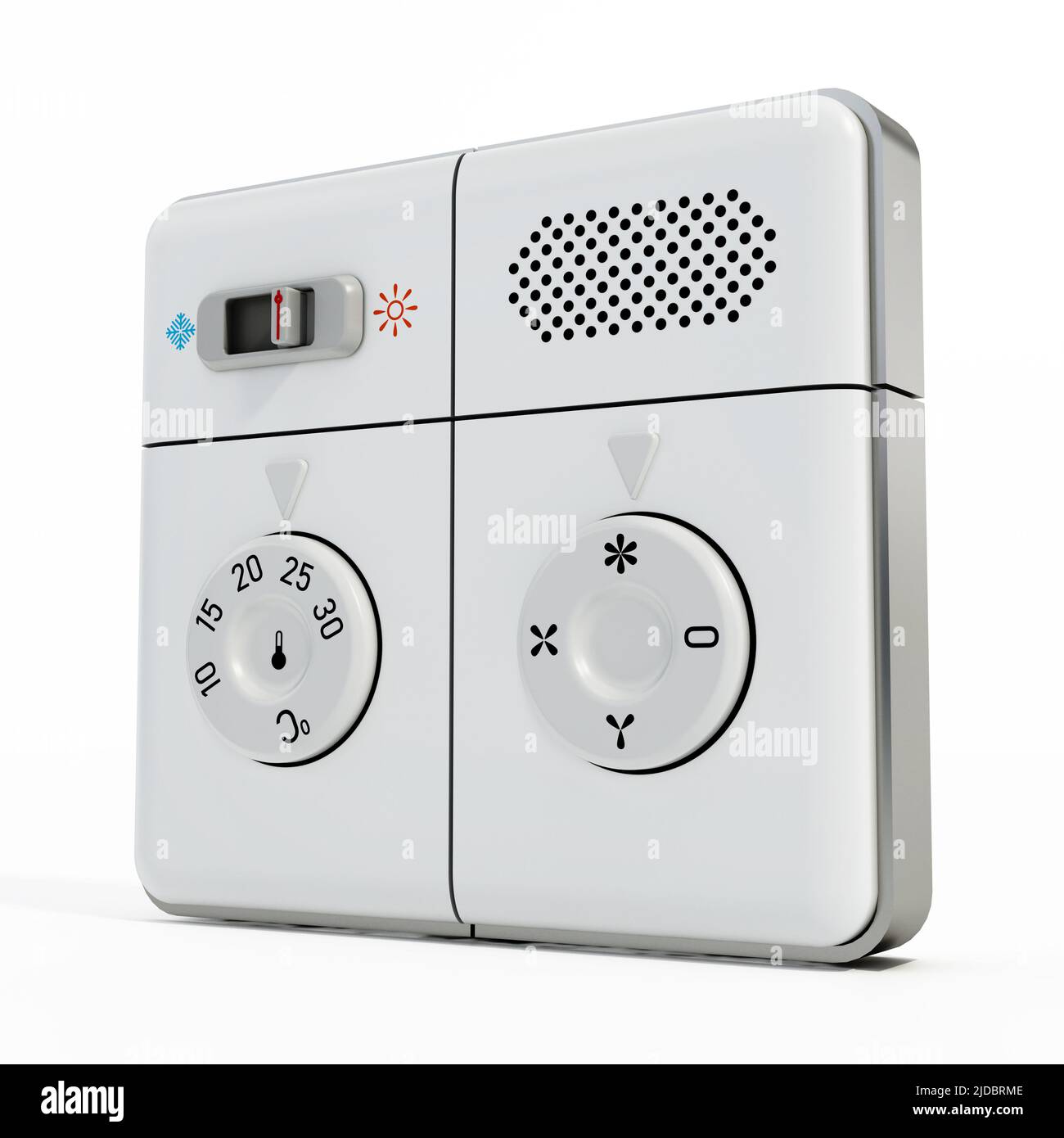Pannello climatizzatore isolato su sfondo bianco. 3D illustrazione. Foto Stock