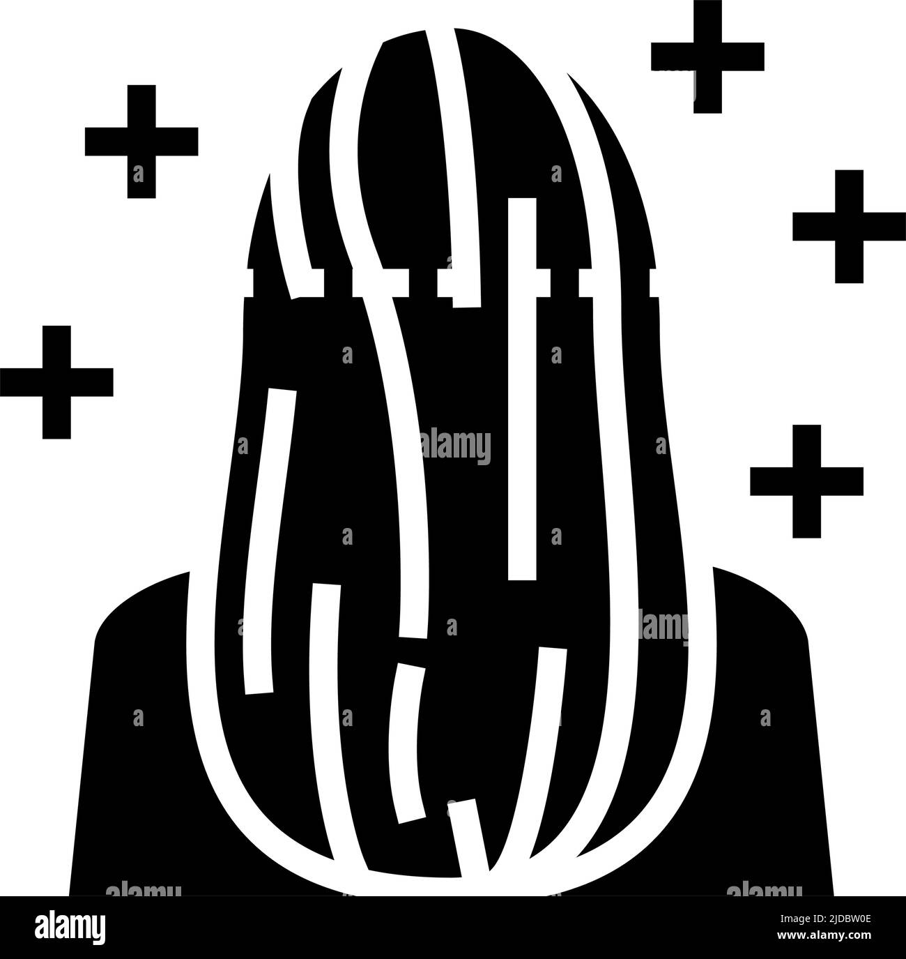 dopo l'hairdressing servizio glyph icona vettore illustrazione Illustrazione Vettoriale