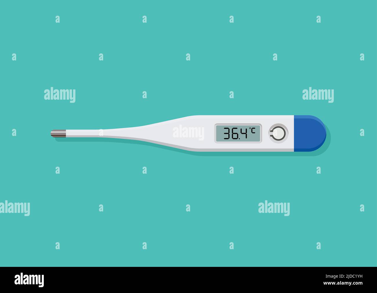 Pulsossimetro FingerTIP. Stile piatto. Illustrazione vettoriale Illustrazione Vettoriale