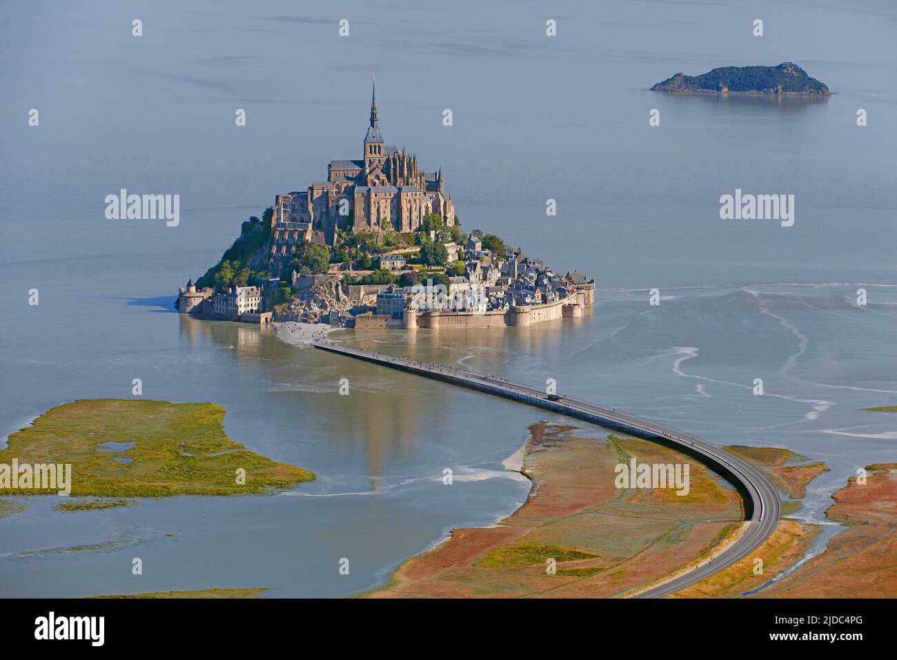 Francia, Manica Mont-Saint-Michel, (vista aerea) Foto Stock
