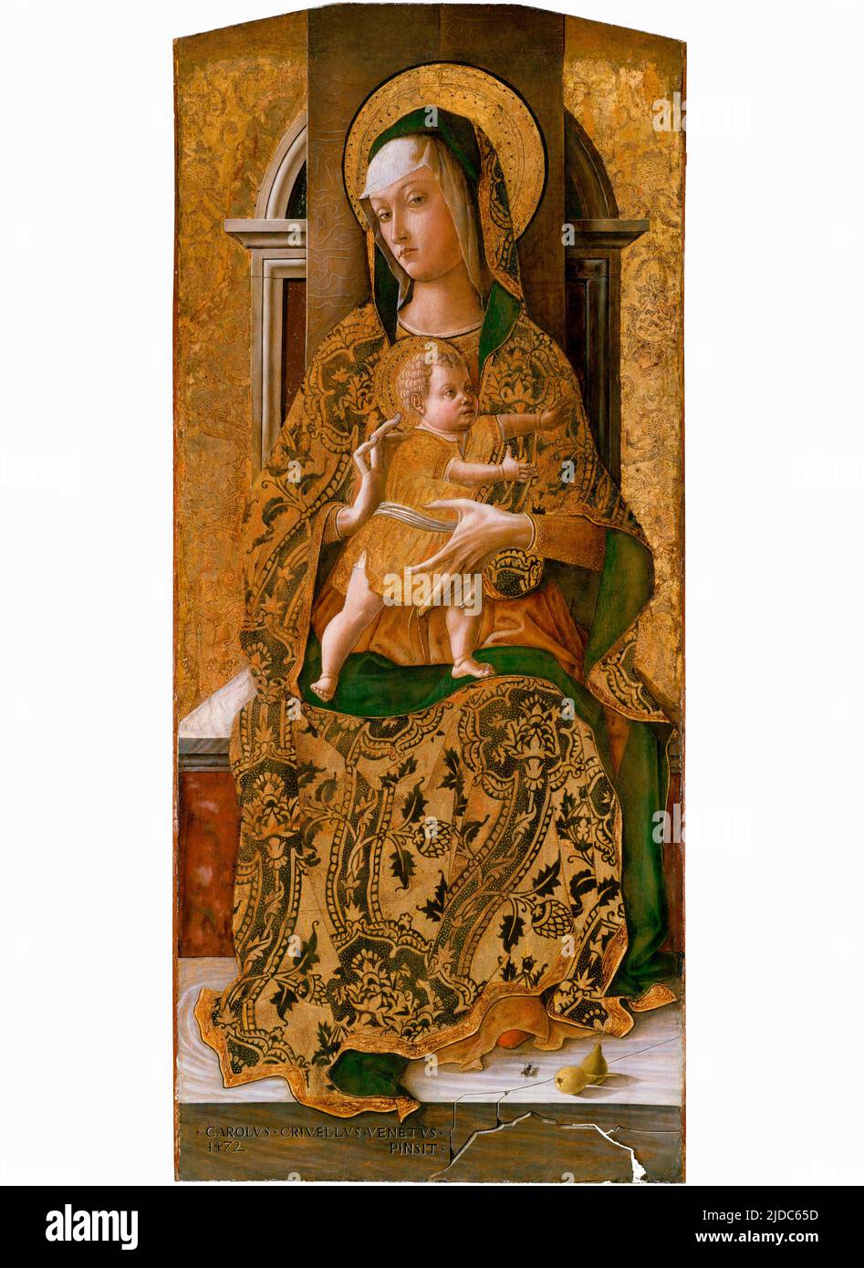 Madonna col Bambino intronata 1472 di Carlo Crivelli Foto Stock