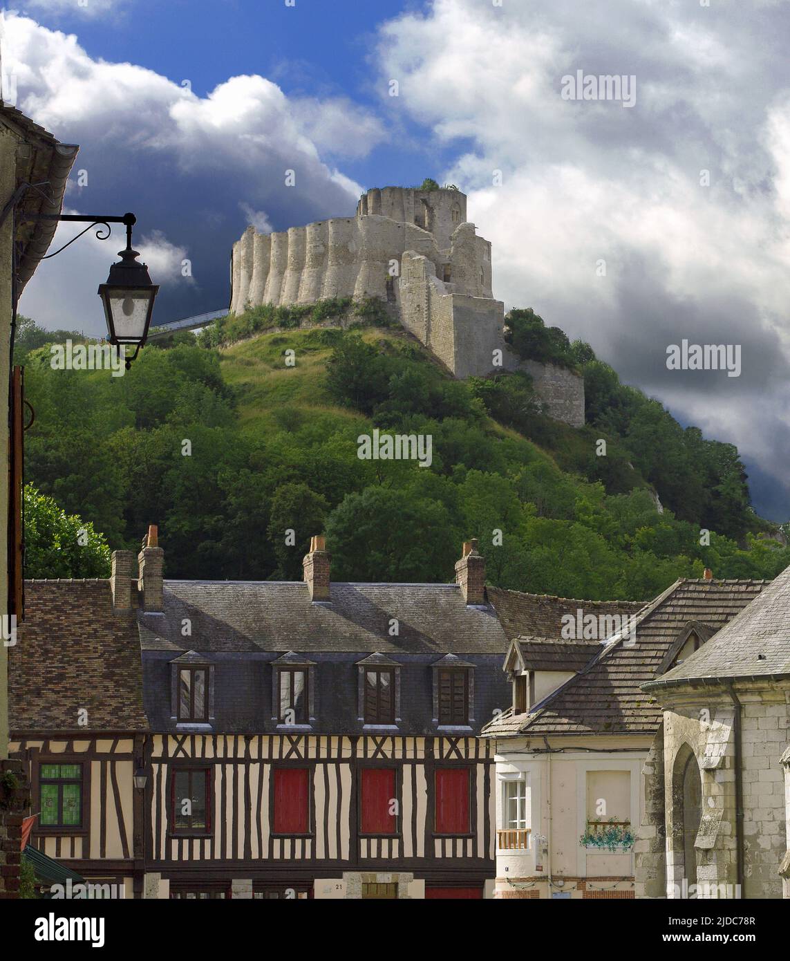 Francia, Eure, Les Andelys, Château Gaillard dal Petit Andelys Foto Stock