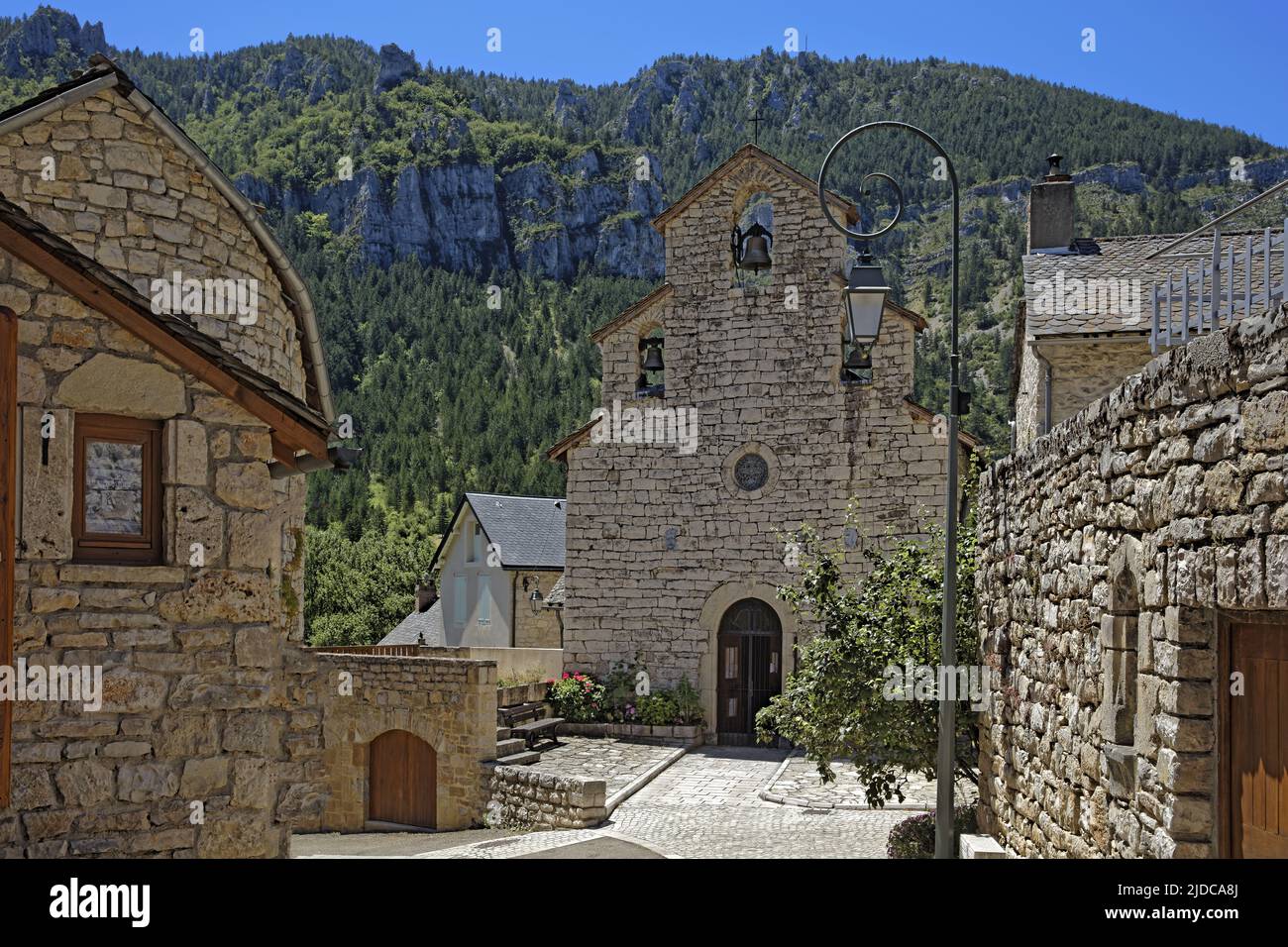 Francia, Lozere Sainte Énimie, villaggio Blajoux, gole del Tarn Foto Stock