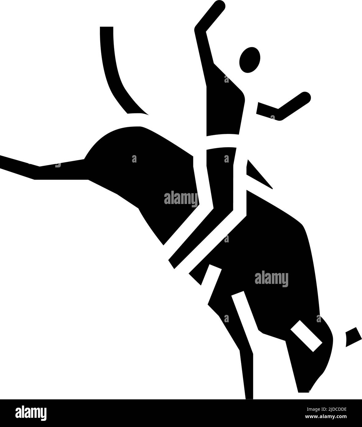 illustrazione vettoriale dell'icona glyph sportivo estrema rodeo Illustrazione Vettoriale