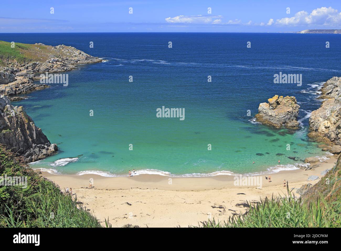 Francia, Finistère Beuzec-Cap-Sizun, baia, spiaggia a Cap Sizun Foto Stock