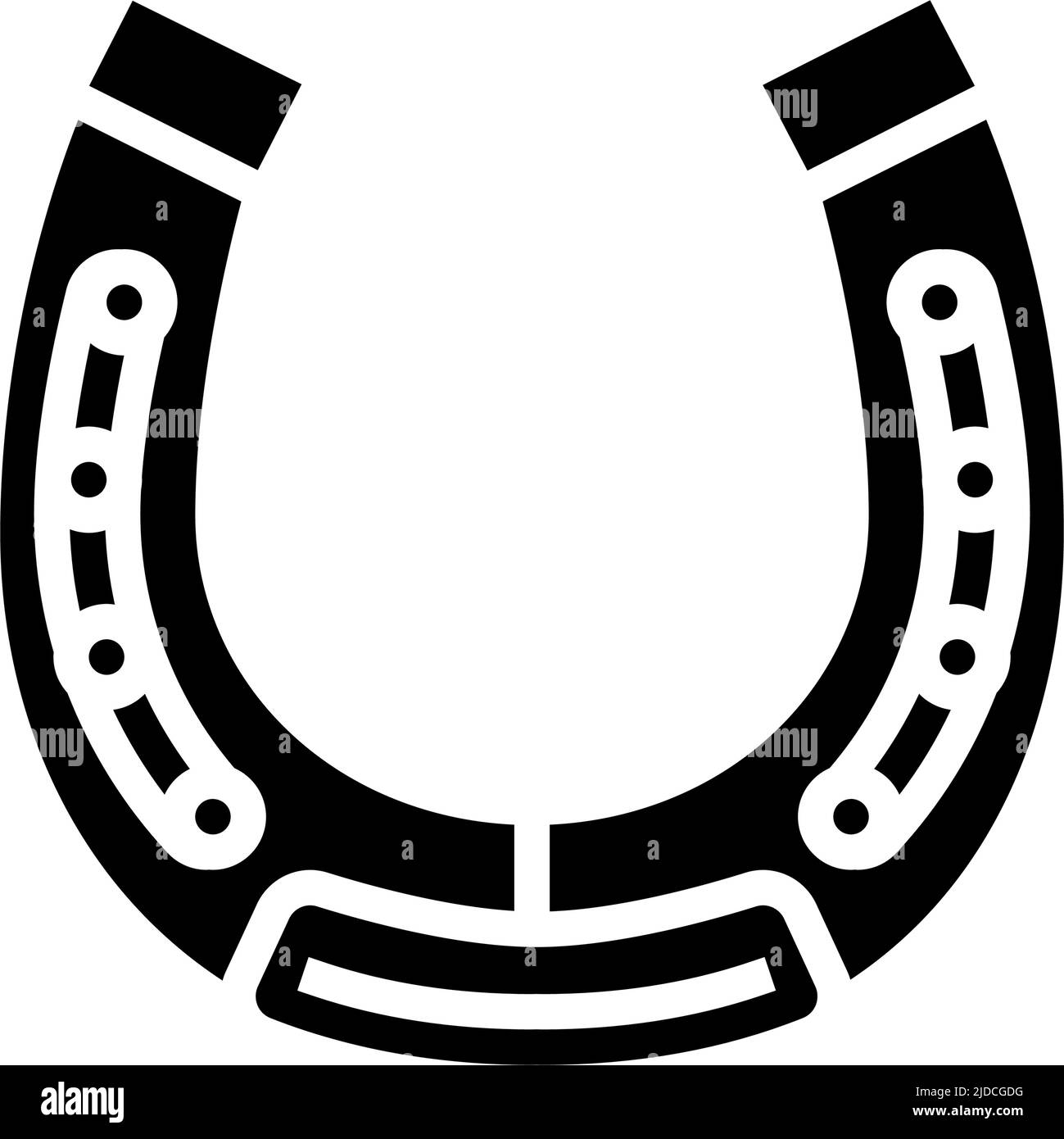 illustrazione del vettore dell'icona glifo dello strumento horseshoe Illustrazione Vettoriale