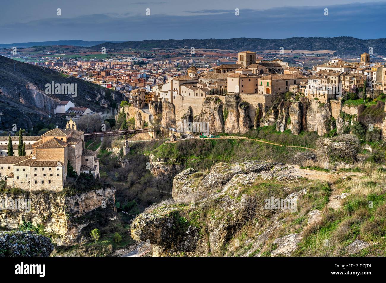 Skyline della città vecchia, Cuenca, Castilla-la Mancha, Spagna Foto Stock