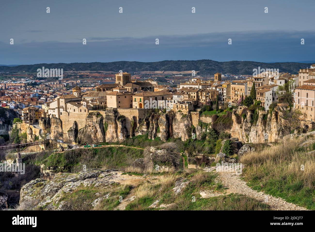 Skyline della città vecchia, Cuenca, Castilla-la Mancha, Spagna Foto Stock