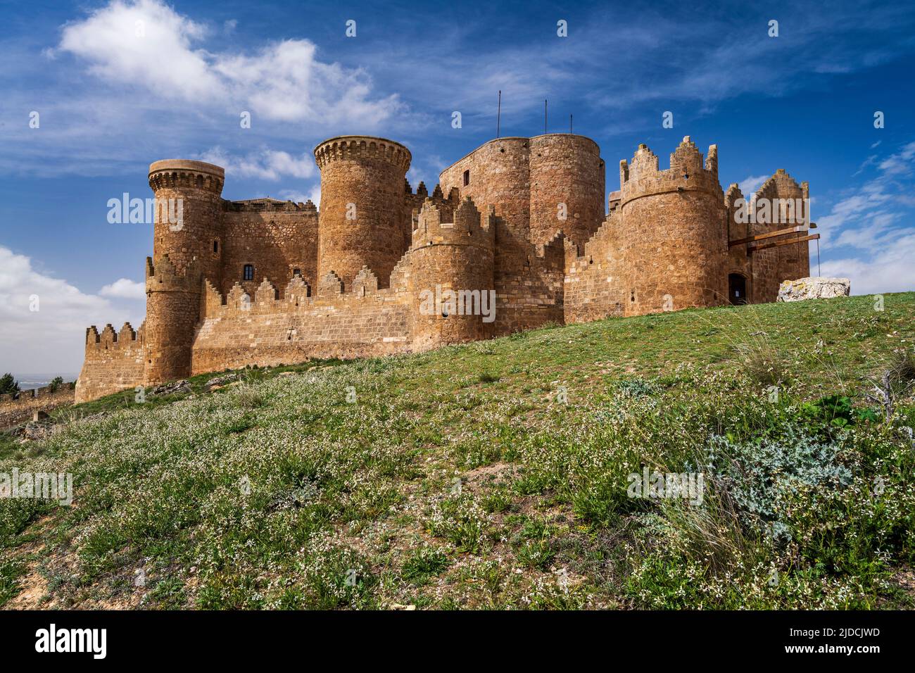 Castello di Belmonte, Belmonte, Castilla-la Mancha, Spagna Foto Stock