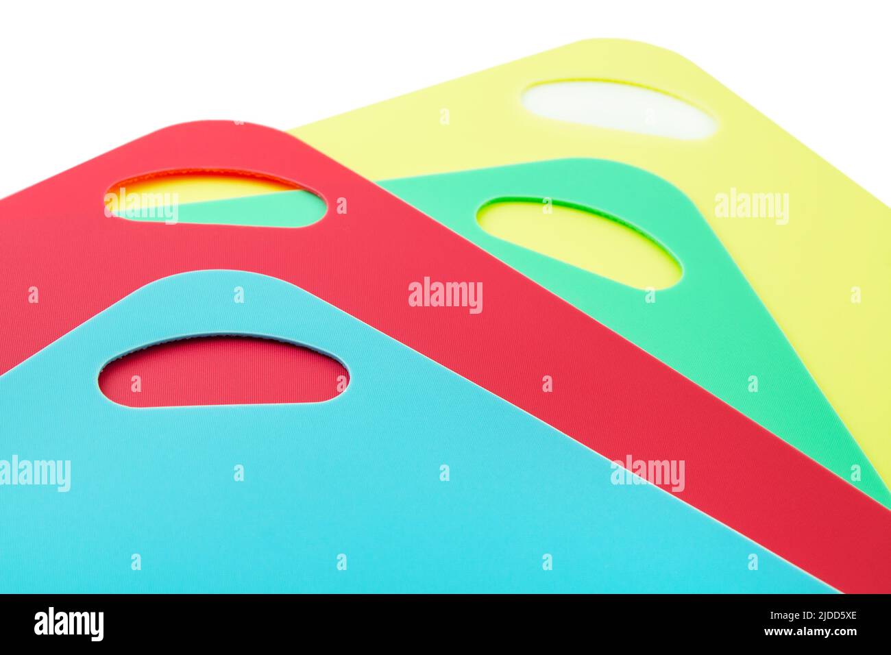 4 diversi tappetini da taglio flessibili isolati su sfondo bianco Foto Stock