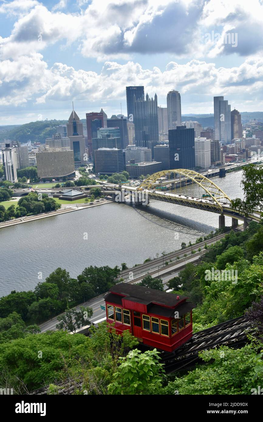 Duquesne Incline a Washington Heights, Pittsburgh Foto Stock