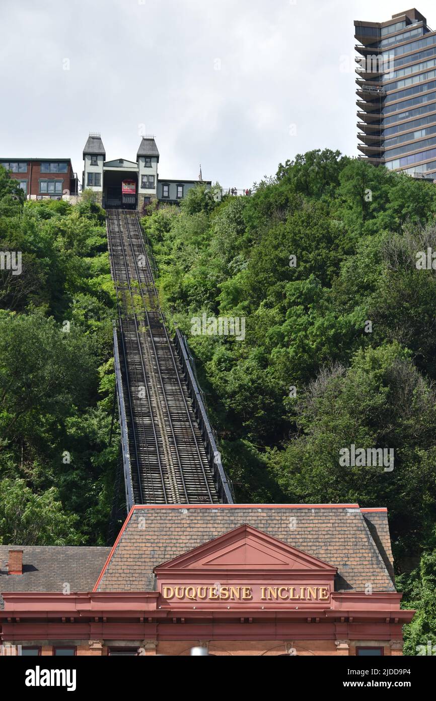 Duquesne Incline a Washington Heights, Pittsburgh Foto Stock