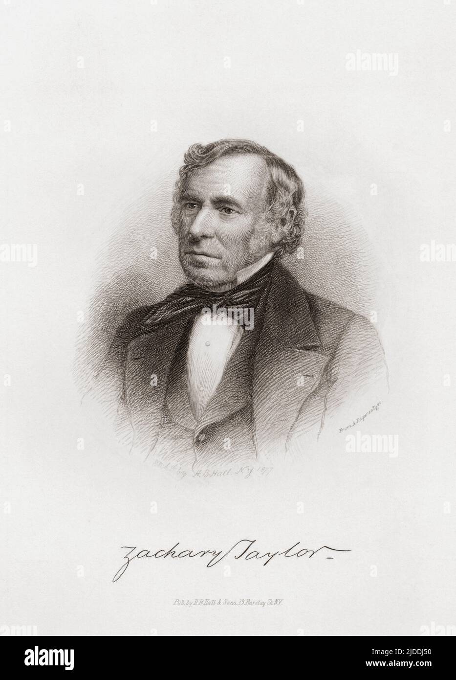 Zachary Taylor, 1784 - 1850. Leader militare americano e 12th Presidente degli Stati Uniti d'America. Foto Stock