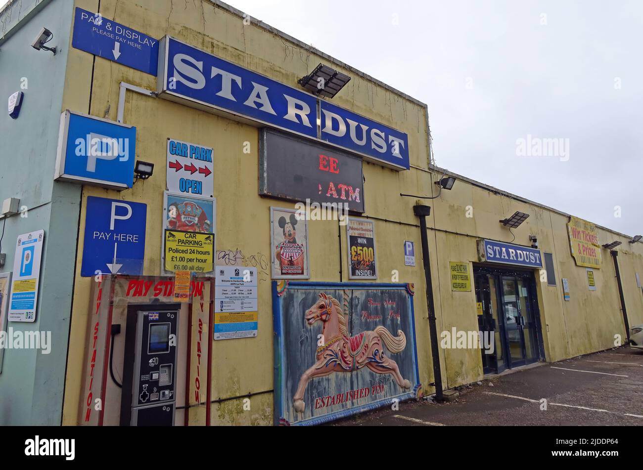 Il centro divertimenti Stardust, Paget Rd, Barry Island, vale of Glamorgan, Galles del Sud, REGNO UNITO, CF62 5TQ Foto Stock