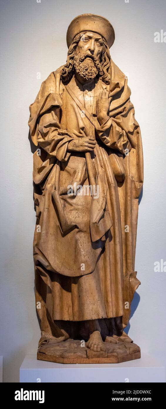 St. James il Vecchio di Tilman Riemenschneider, c. 1510, Bayerisches Nationalmuseum, Monaco di Baviera, Germania Foto Stock