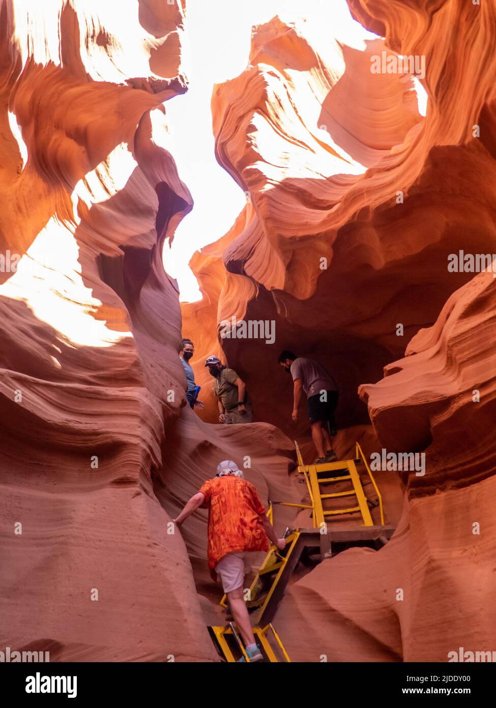 Lower Antelope Canyon vicino a Page, Arizona. All'interno del canyon slot. Foto Stock