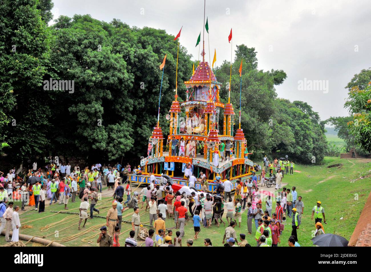 festa di rathayatra festeggiamenti al guptipara west bengala Foto Stock