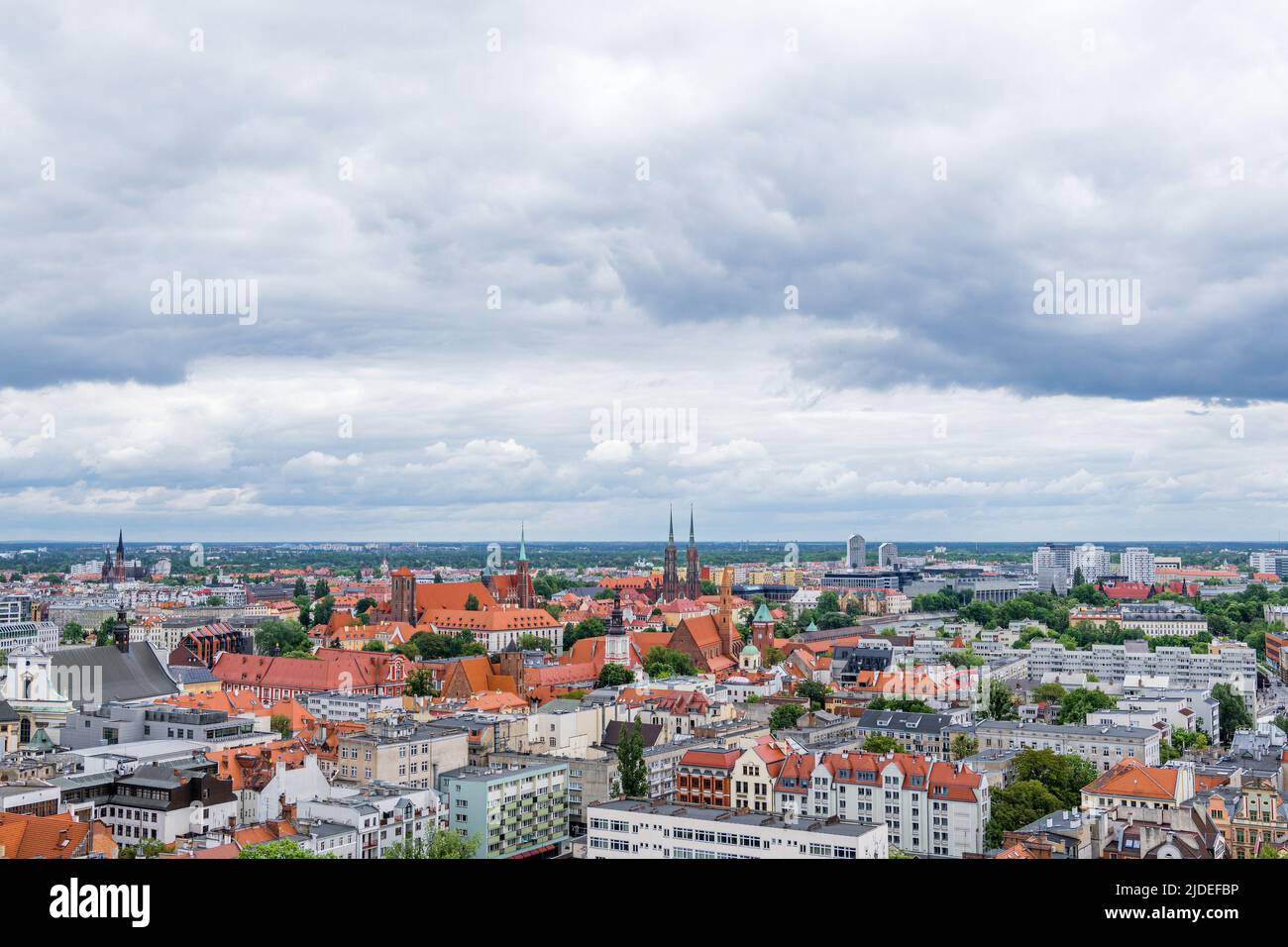 Paesaggio urbano di Wroclaw, Polonia Foto Stock