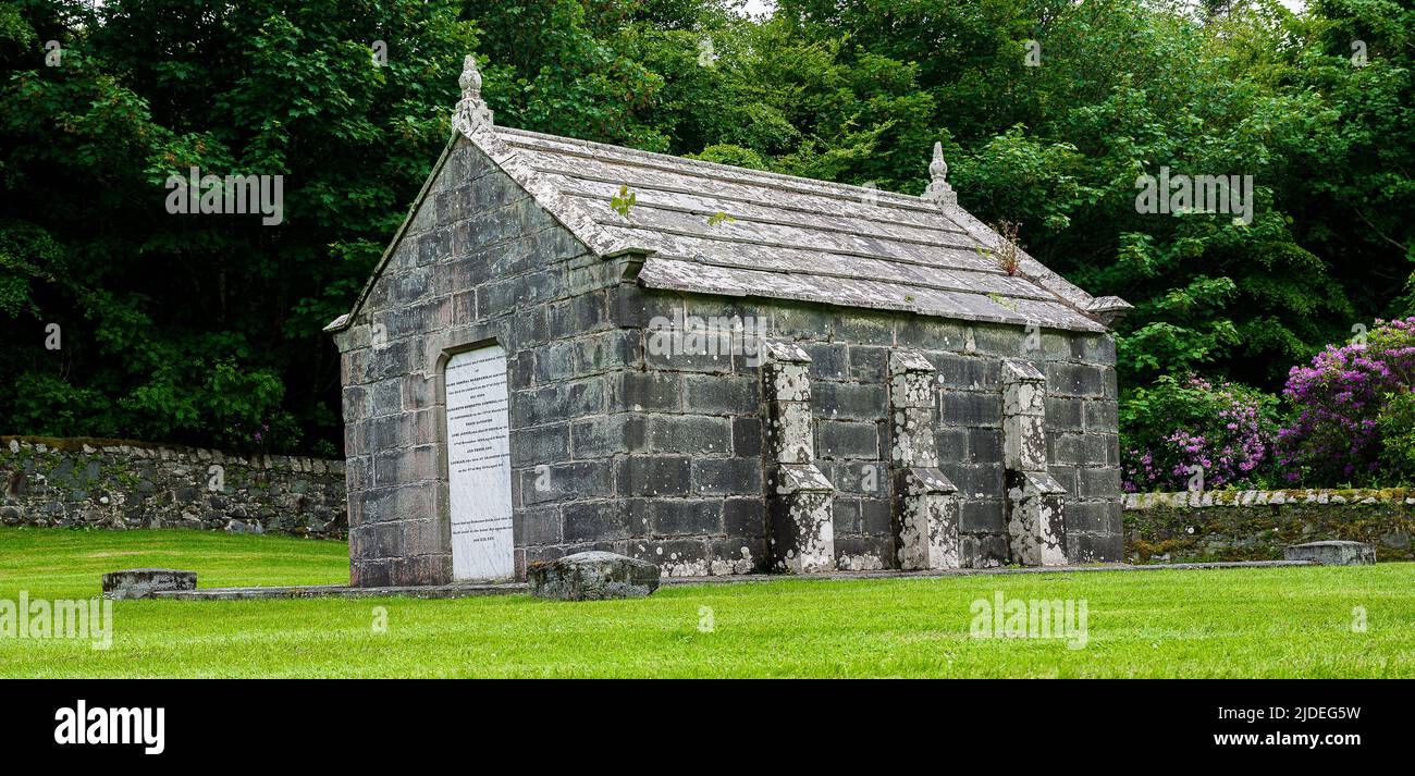 Gruline, Isola di Mull, Scozia – il Mausoleo del generale maggiore Macquarie e della sua famiglia Foto Stock