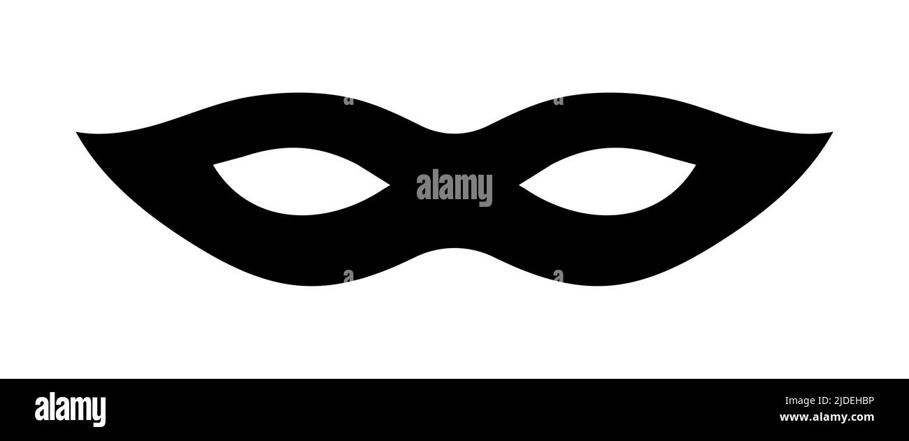 Maschera supereroe carnevale o Halloween vettore icona. Illustrazione Vettoriale