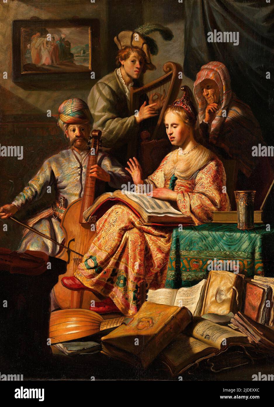Società musicale, Rembrandt van Rijn, 1626 Foto Stock