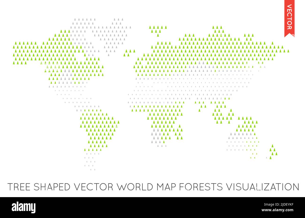 Infografica Vector Flat World Map. Mappa del mondo. Illustrazione Vettoriale