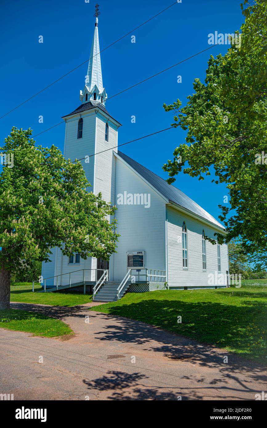 Chiesa libera du Sable sulla costa meridionale del PEI Foto Stock