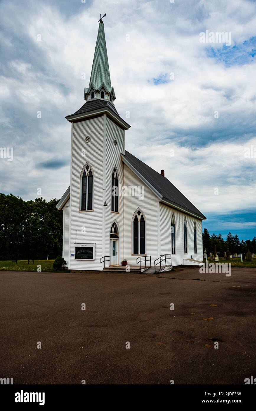 Chiesa libera di Cape Traverse sulla costa meridionale del PEI Foto Stock