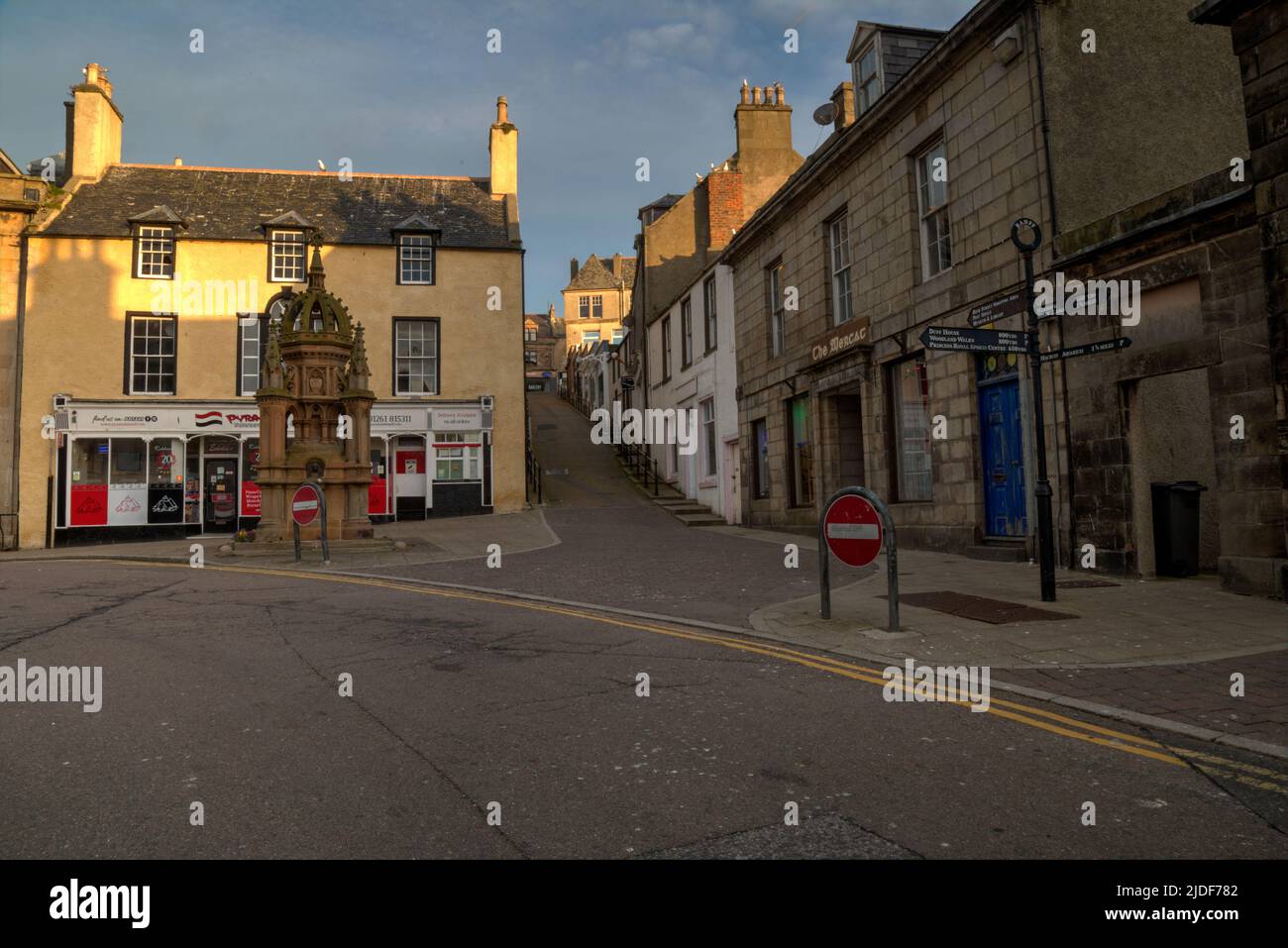 banff bassa strada aberdeenshire scozia. Foto Stock