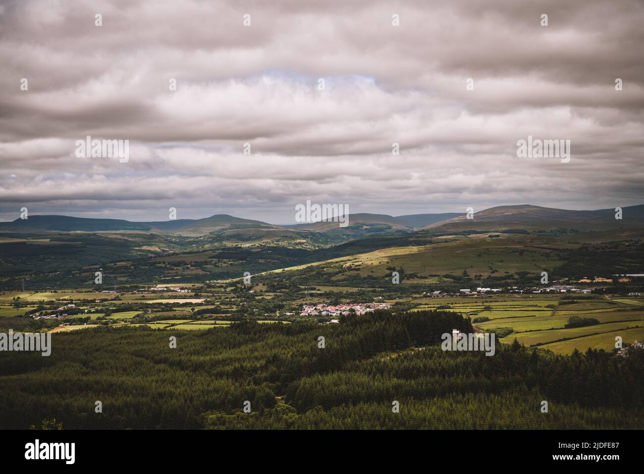 Montagne nel parco nazionale Breckon Beacons in Galles. Foto Stock