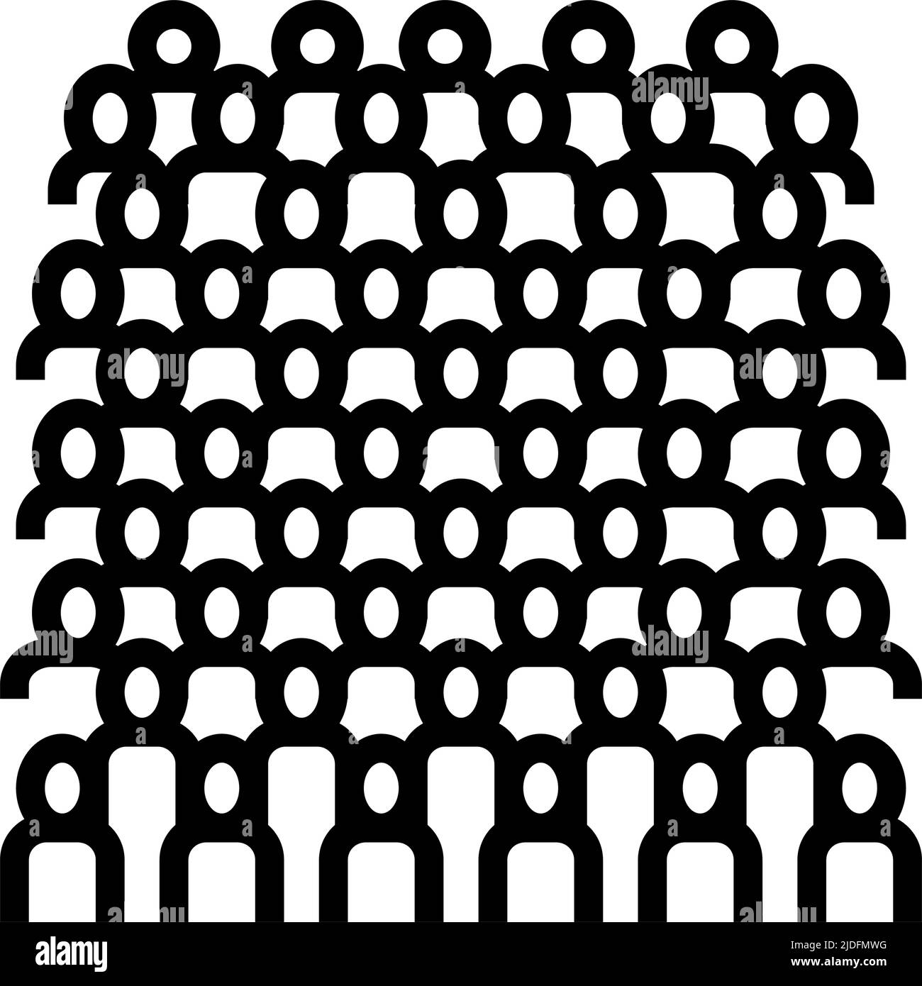 illustrazione vettoriale dell'icona della linea dell'esercito di terracotta Illustrazione Vettoriale