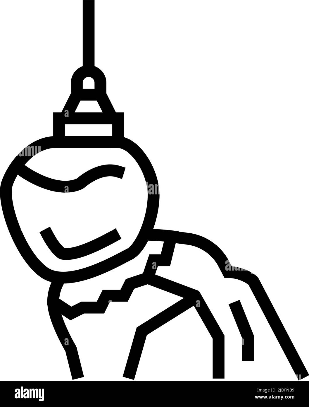 immagine vettoriale dell'icona della linea golden rock Illustrazione Vettoriale