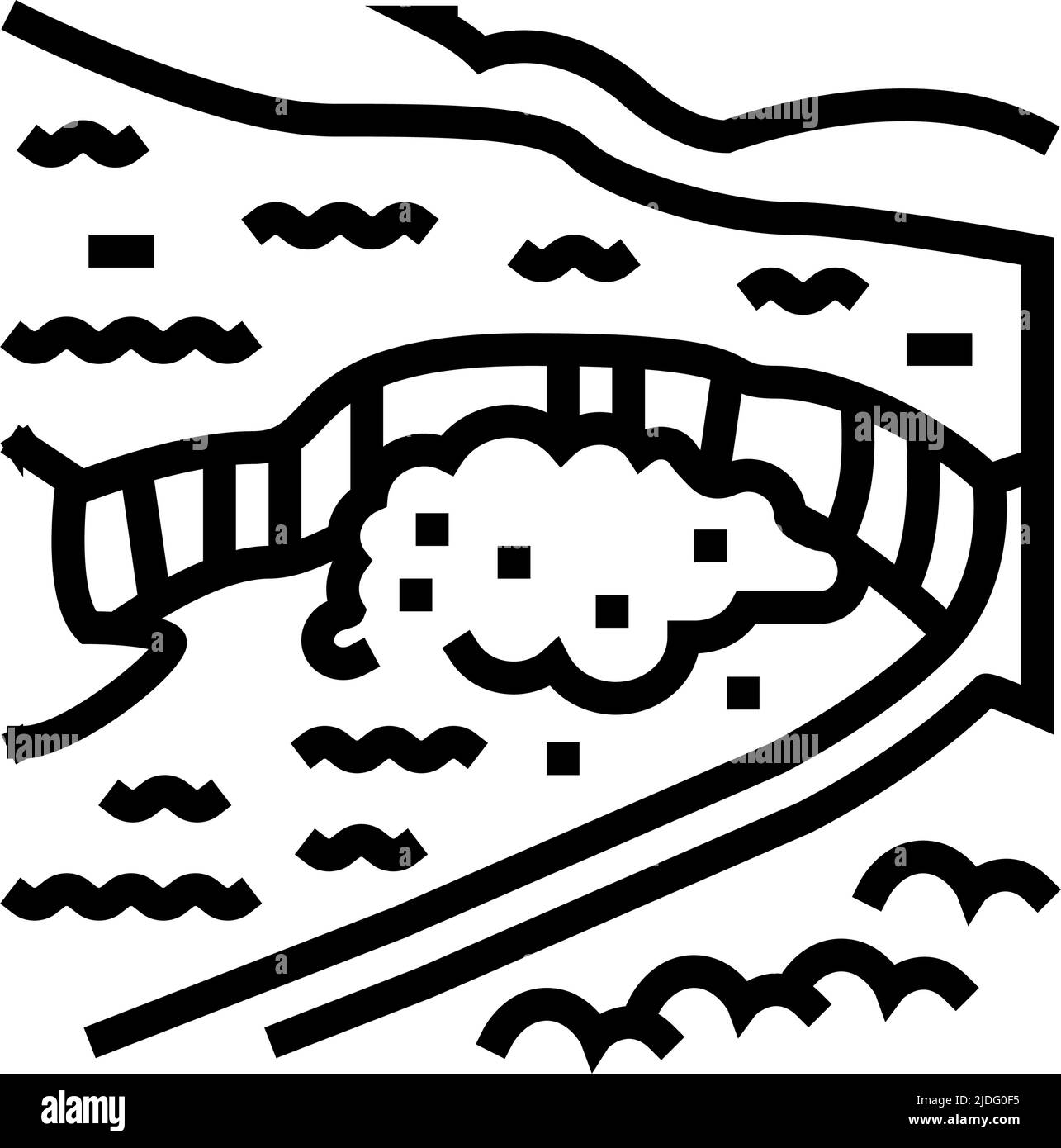 immagine vettoriale dell'icona delle cascate del niagara Illustrazione Vettoriale