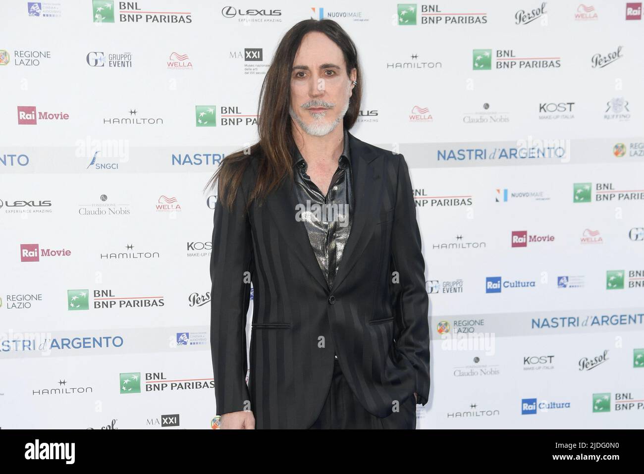 Roma, Italia. 20th giugno 2022. Manuel Agnelli partecipa al tappeto blu di Nastri d'Argento 2022 al Museo Maxxi. Credit: SOPA Images Limited/Alamy Live News Foto Stock