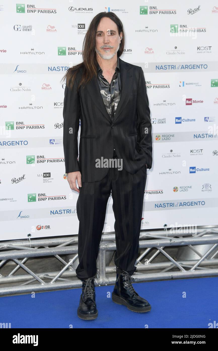 Roma, Italia. 20th giugno 2022. Manuel Agnelli partecipa al tappeto blu di Nastri d'Argento 2022 al Museo Maxxi. Credit: SOPA Images Limited/Alamy Live News Foto Stock