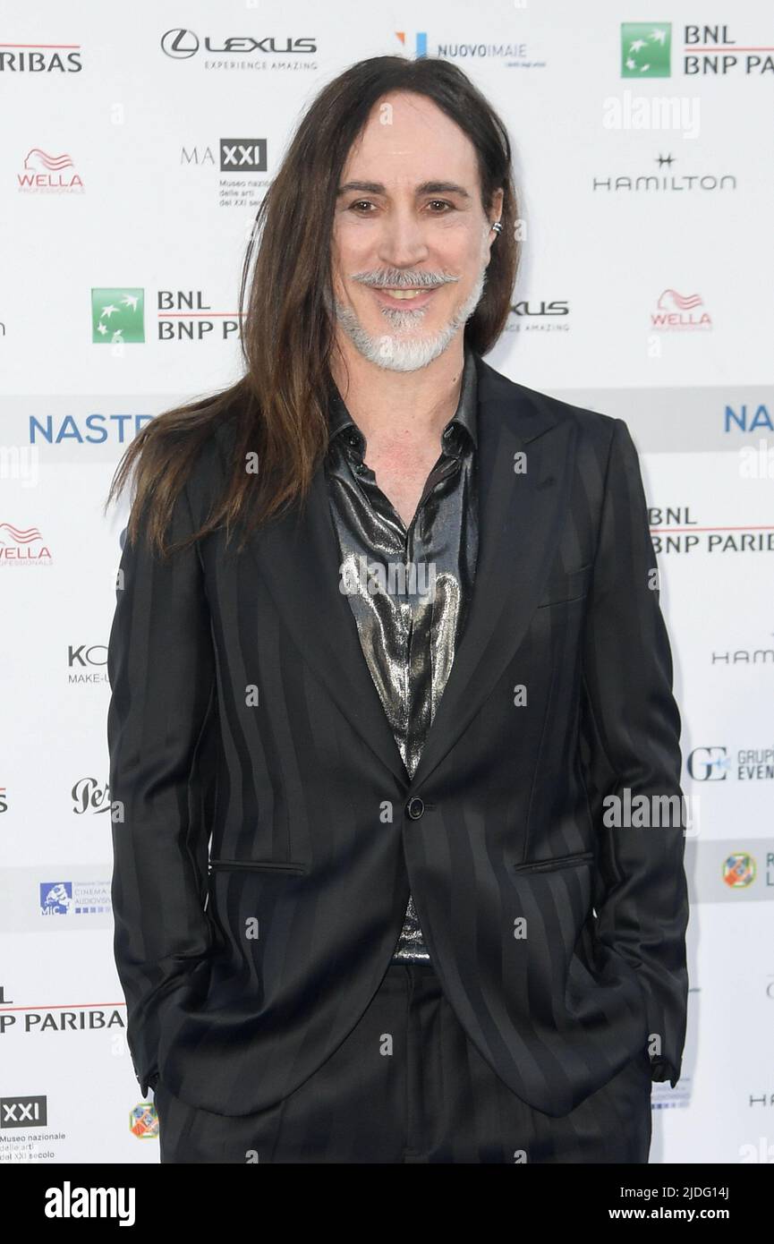 Roma, Italia. 20th giugno 2022. Manuel Agnelli partecipa al tappeto blu di Nastri d'Argento 2022 al Museo Maxxi. (Foto di Mario Cartelli/SOPA Images/Sipa USA) Credit: Sipa USA/Alamy Live News Foto Stock