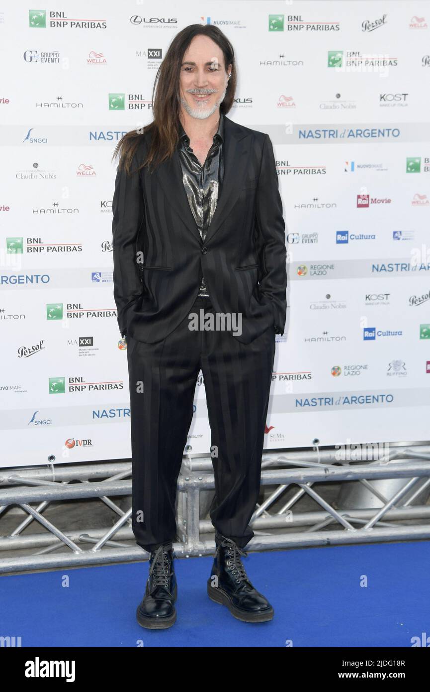 Roma, Italia. 20th giugno 2022. Manuel Agnelli partecipa al tappeto blu di Nastri d'Argento 2022 al Museo Maxxi. (Foto di Mario Cartelli/SOPA Images/Sipa USA) Credit: Sipa USA/Alamy Live News Foto Stock