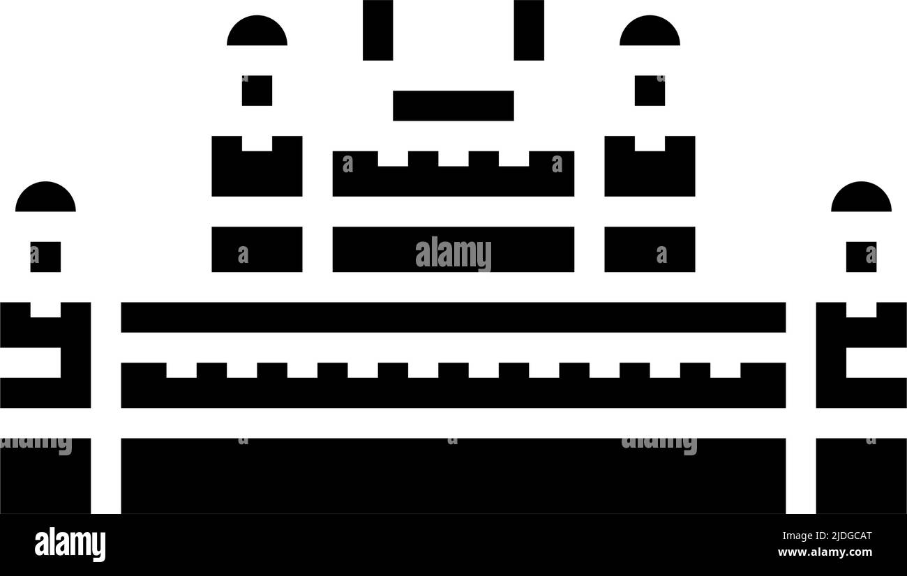 illustrazione del vettore con icona a forma di simbolo di simbolo di simbolo di forte rosso Illustrazione Vettoriale