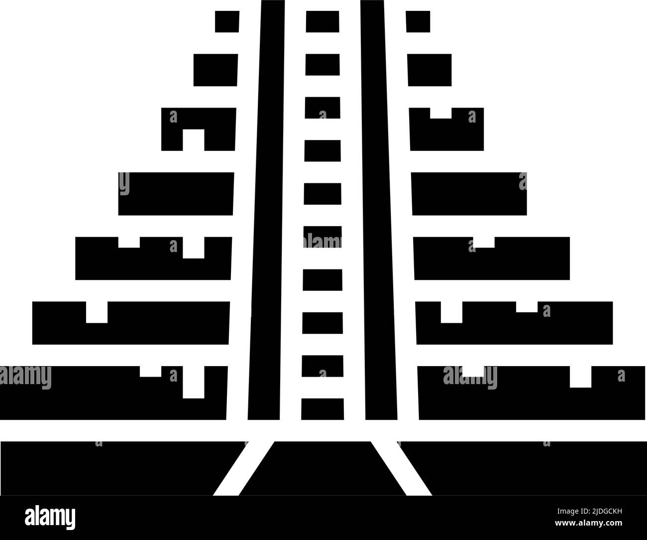 illustrazione del vettore dell'icona glifo prasat thom Illustrazione Vettoriale