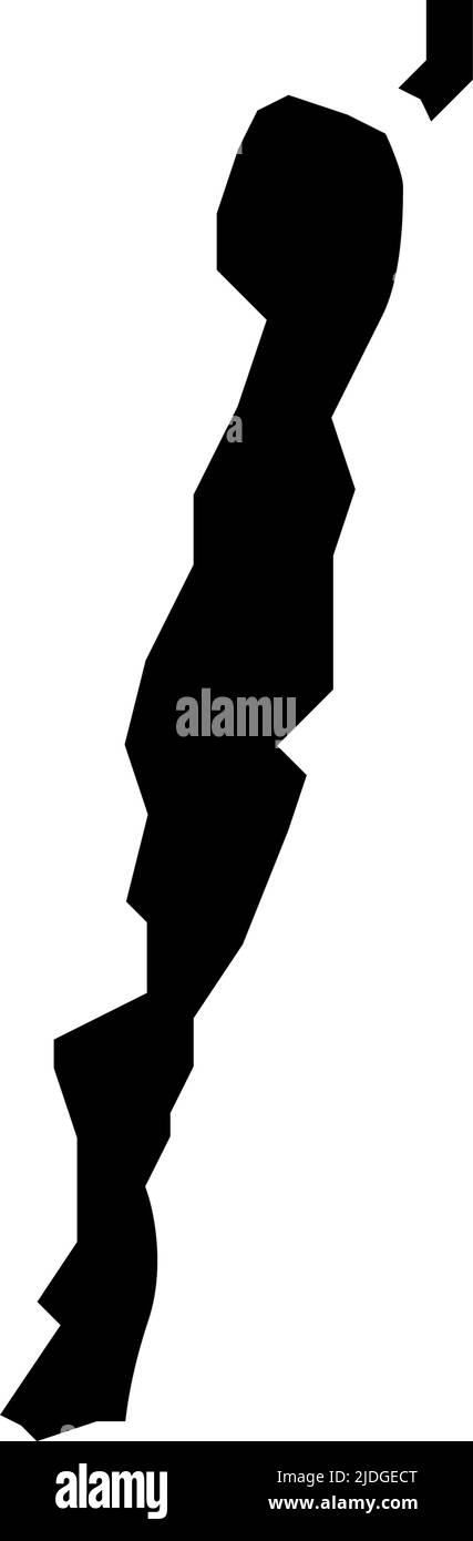 immagine vettoriale dell'icona del glifo dell'isola di macquarie Illustrazione Vettoriale