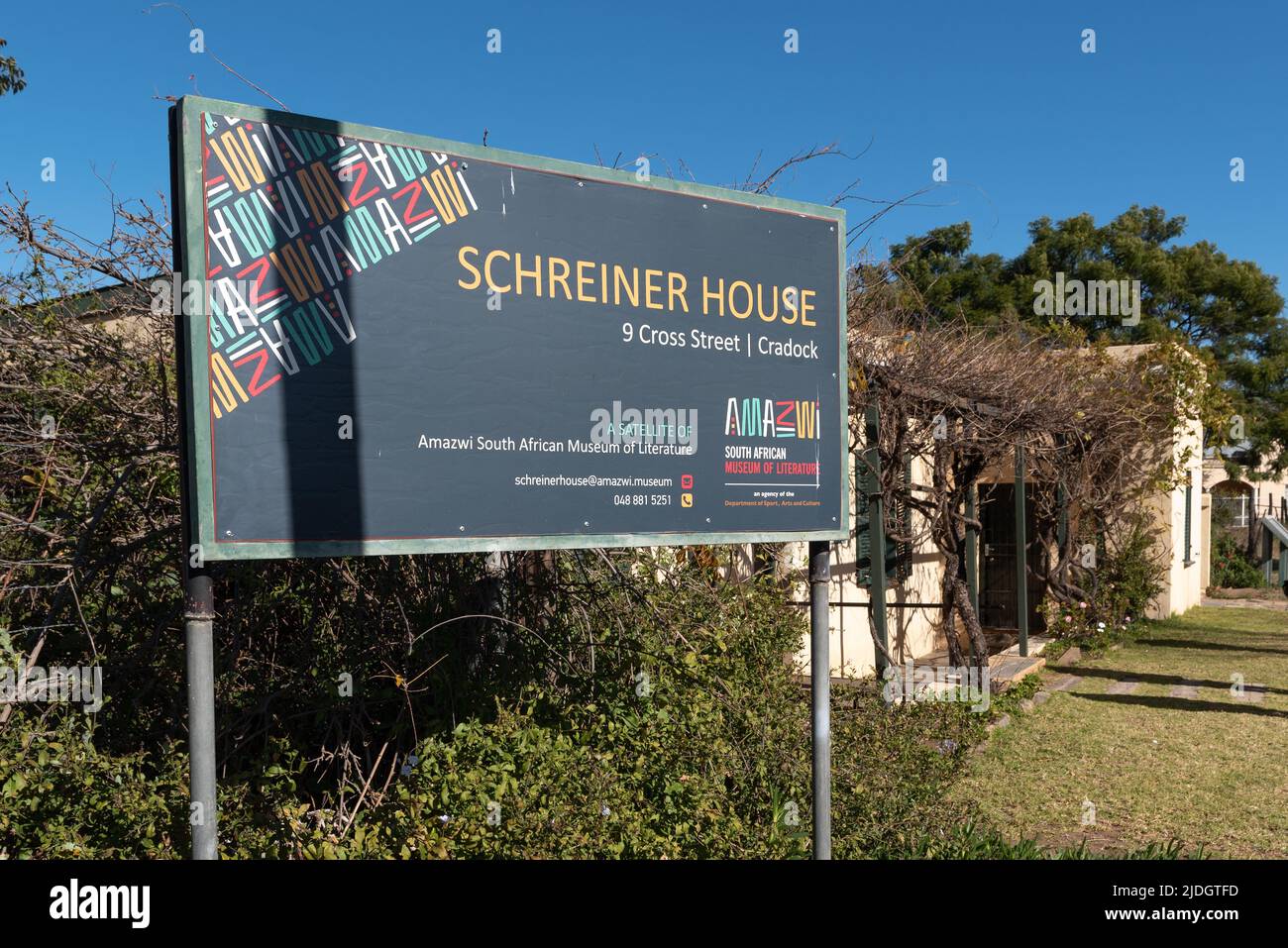 Schreiner House al 9 Cross Street, Cradock, Capo Orientale, Sudafrica, 17 giugno 2022. Foto Stock