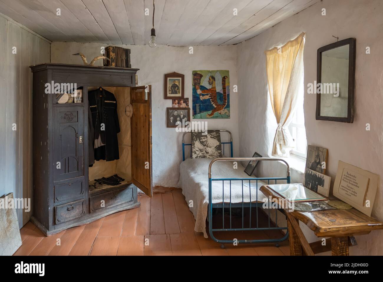 Casa museo Mikhail Khergiani nella città di Mestia, regione di Svaneti, Georgia Foto Stock