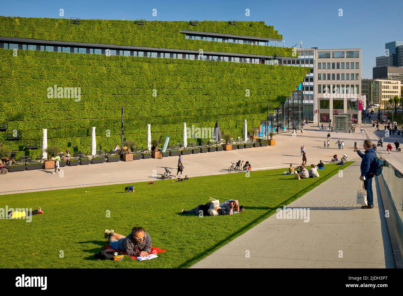 Green Ingenhoven Valley, Koe-Bogen II, architettura verde nel centro della città, Germania, Nord Reno-Westfalia, basso Reno, Dusseldorf Foto Stock