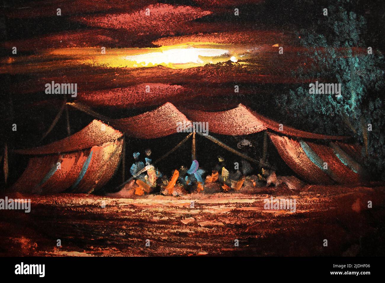 Arte moderna - Beduino Tent Giordania Foto Stock