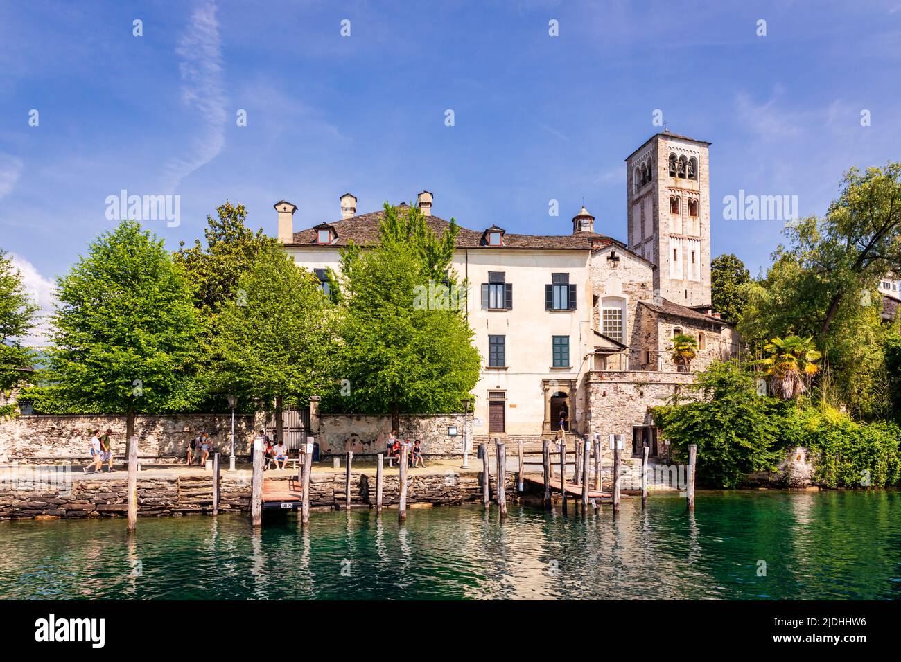 Isola San Giulio, Piemonte, Italia Foto Stock