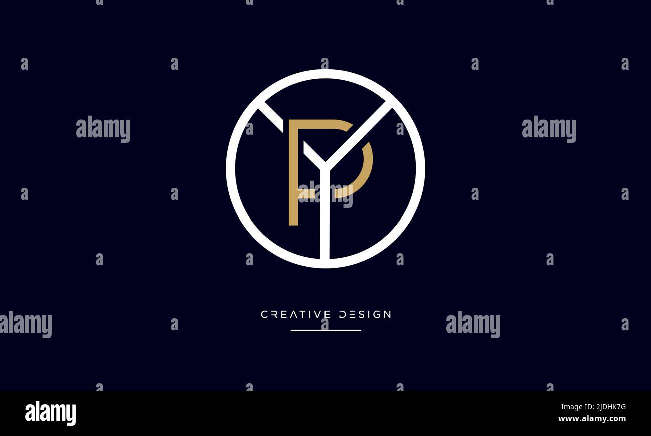 Alfabeto lettere PY o YP astratto icona Logo Monogramma Illustrazione Vettoriale