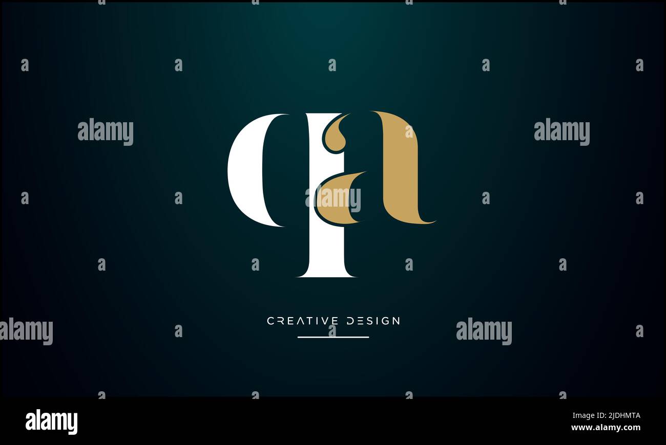 Lettere alfabetiche QA, AQ, Q o un logo dell'icona astratta Illustrazione Vettoriale